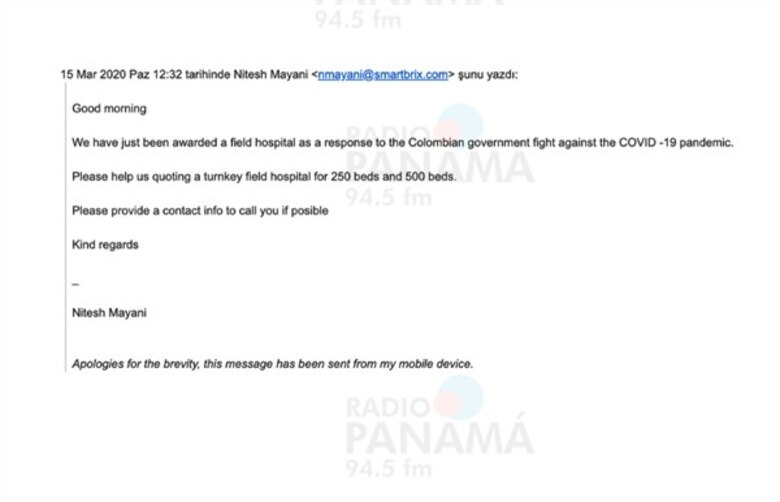 Turmask cotizó para Colombia, pero su oferta terminó en la licitación del hospital de Albrook