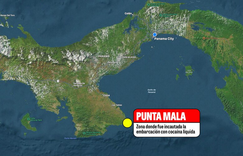 Juez ordena detención preventiva de dos ecuatorianos que transportaban cocaína líquida en Punta Mala, Pedasí