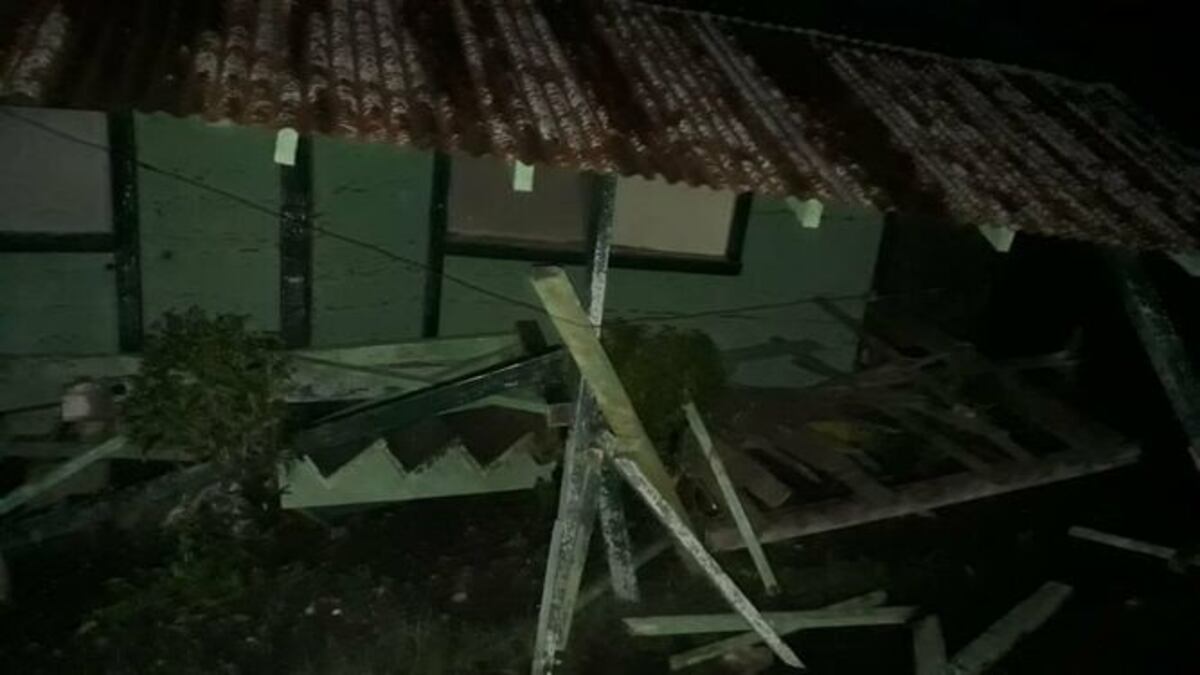 Así quedó una de las viviendas en Chiriquí.