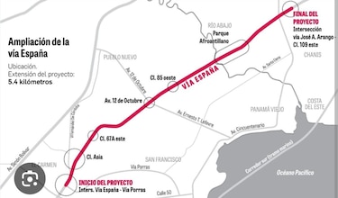 Inician trabajos preliminares para la ampliación de carriles exclusivos de Mi Bus en la Vía España