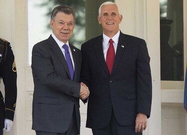 El presidente Juan Manuel Santos anuncia visita de Mike Pence a Colombia