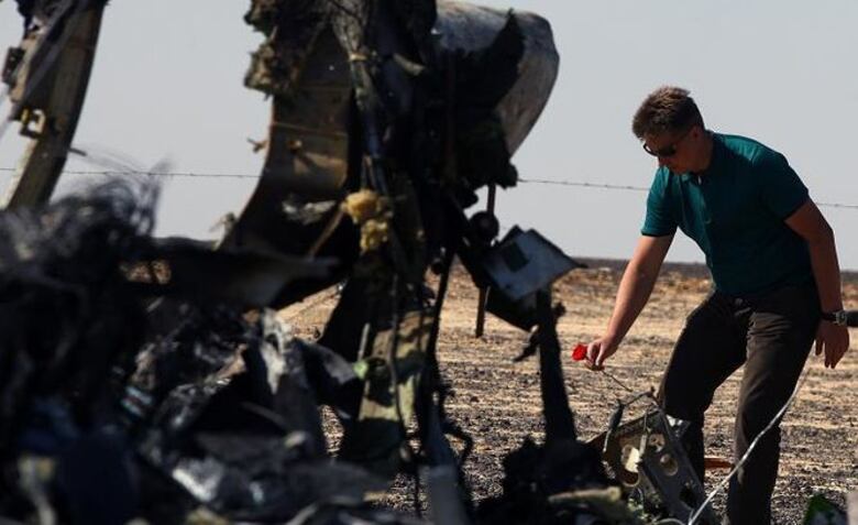 Rusia: Avión caído en Egipto se partió a gran altitud