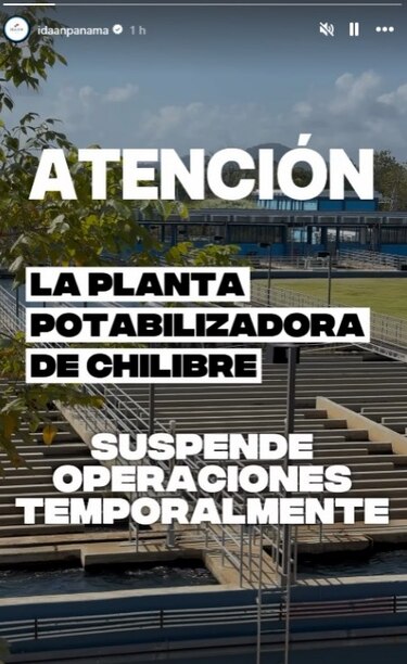 Potabilizadora de Chilibre suspendió operaciones por fallas eléctricas