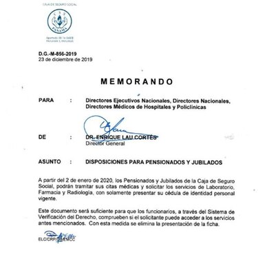 Jubilados y pensionados recibirán atención en la CSS solo con presentar la cédula
