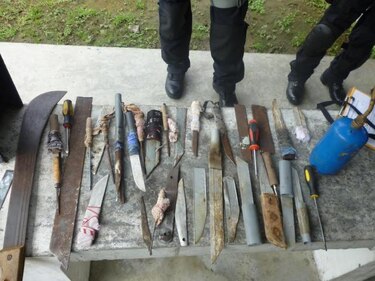Decomisan ametralladoras, pistolas y machetes en la cárcel de Colón