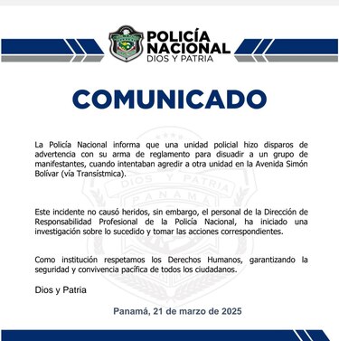 Abren investigación luego que agente de la Policía realizó disparos al aire en medio de la protesta en la Universidad