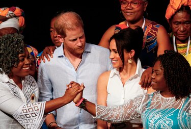 Príncipe Harry y Meghan Markle participan en Foro de Mujeres Afro y Poder en su último día en Colombia