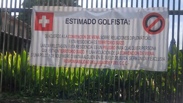 Pelotas de golf en 'territorio suizo' generan reclamo de embajada en Caracas