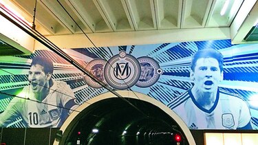 Messi, en el metro bonaerense