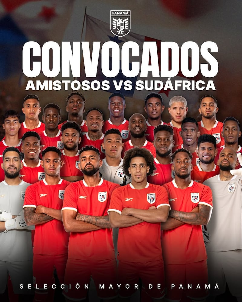 Estos son los 23 convocados de Panamá contra Sudáfrica