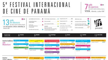 Vea aquí el horario de todas las películas del Festival Internacional de Cine de Panamá