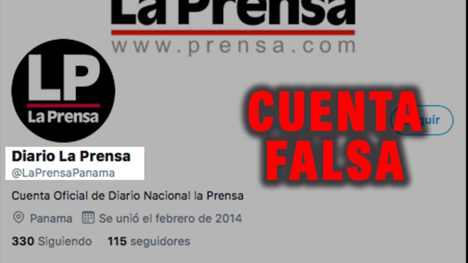La Prensa denuncia la suplantación de su logo y nombre en Twitter