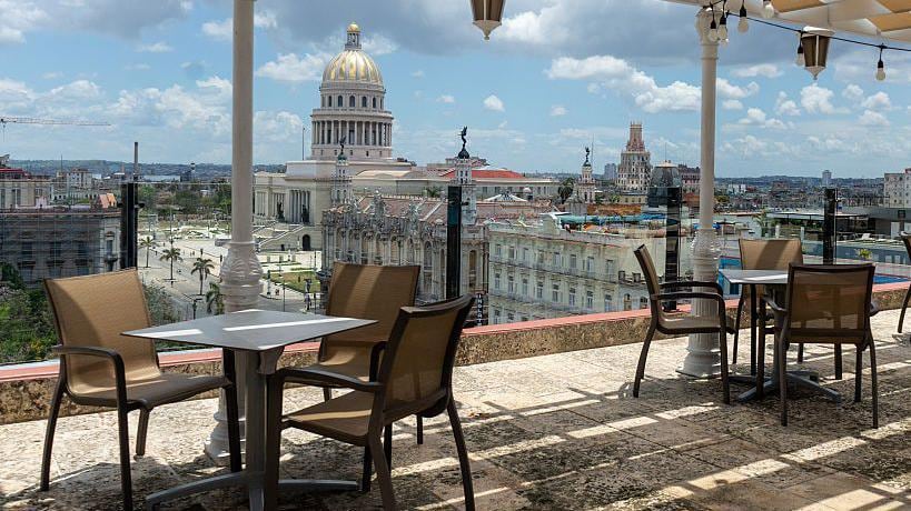 La terraza de un hotel de Iberostar. / Magdalena Chodownik/Anadolu via Getty Images)
