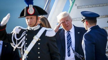 Donald Trump llega a Roma para reunirse con el papa Francisco
