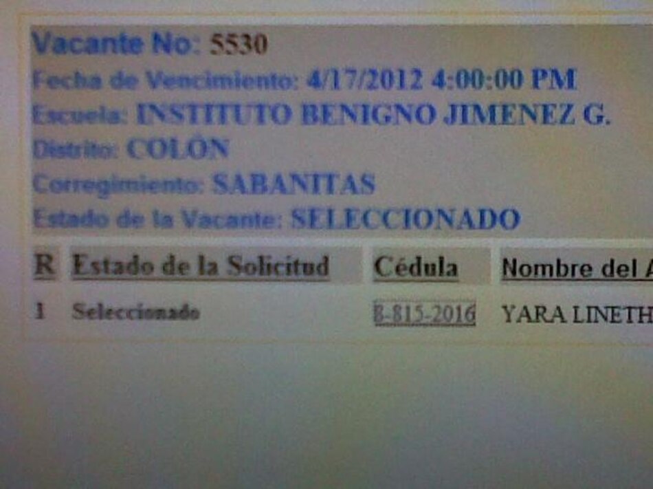 Seleccionan a primera docente a través del Provel