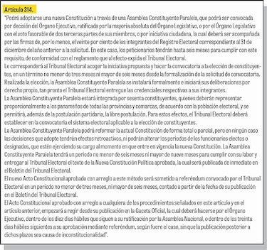 ‘Alfabetización constitucional’, el primer paso que dará Mulino para reformar la ‘Constitución’
