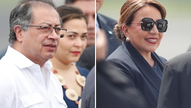 Llega Gustavo Petro y Xiomara Castro a Panamá para investidura de Mulino