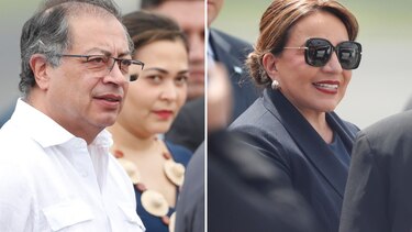 Llega Gustavo Petro y Xiomara Castro a Panamá para investidura de Mulino