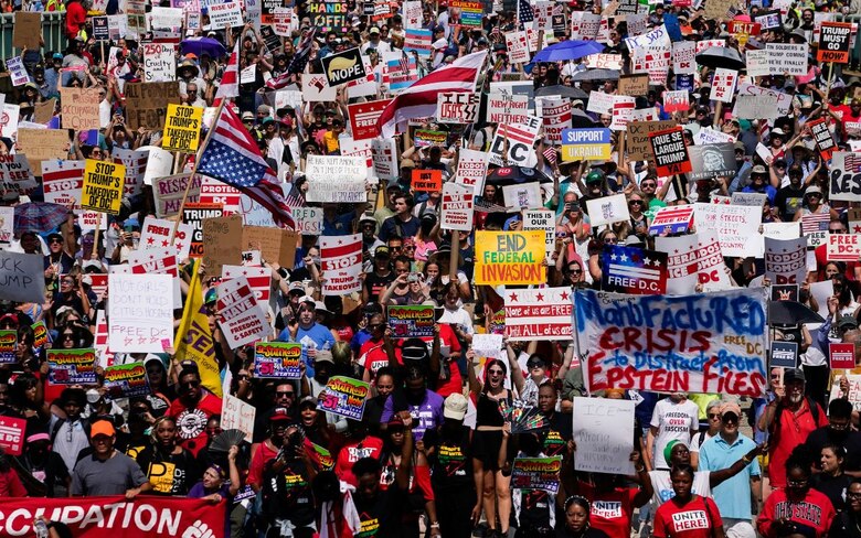 La capital de Estados Unidos se moviliza en contra del Gobierno de Donald Trump