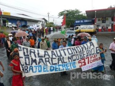 Indígenas realizan tres protestas en el oriente chiricano