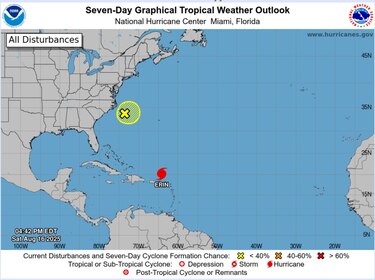 IMHPA emite aviso de vigilancia por efectos indirectos del huracán Erin en Panamá