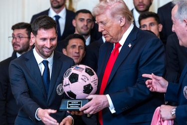 Así fue el encuentro de Trump con Messi: ‘¿Quién es mejor, Pelé o Messi?