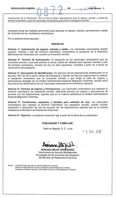 Venezolanos podrán ingresar a Colombia incluso con pasaporte vencido