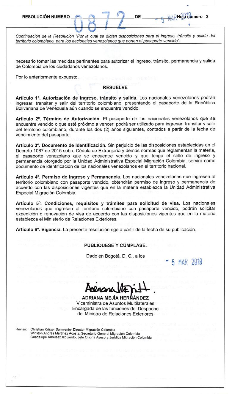 Venezolanos podrán ingresar a Colombia incluso con pasaporte vencido