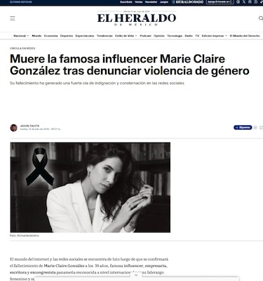 Marie Claire: Muerte de influencer panameña da la vuelta al mundo y ocupa titulares en medios internacionales