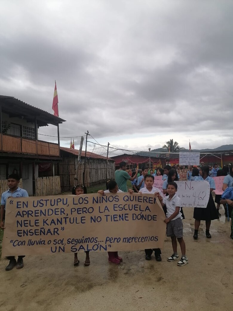 Estudiantes de la comarca Guna Yala piden mejores aulas de clases, hay 38 escuelas con necesidades