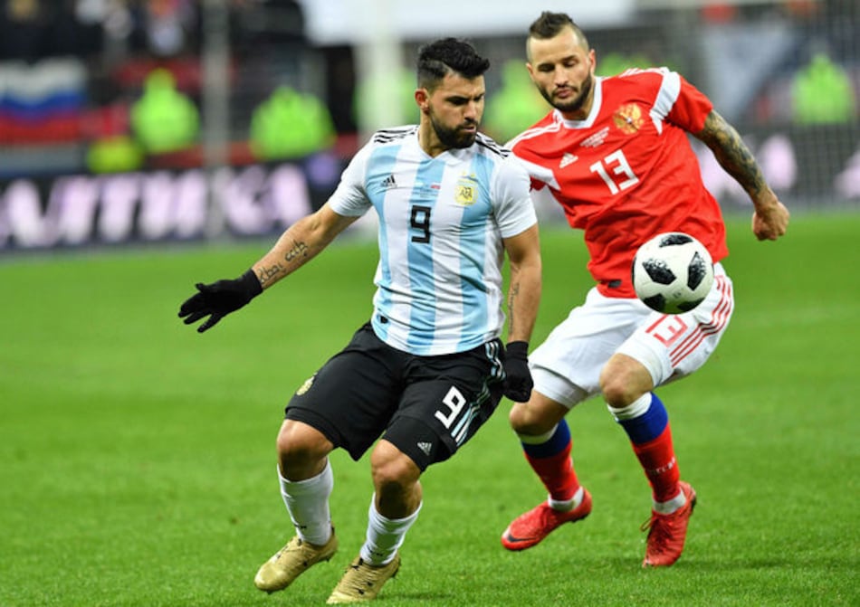 Agüero da a Argentina triunfo sobre Rusia en amistoso