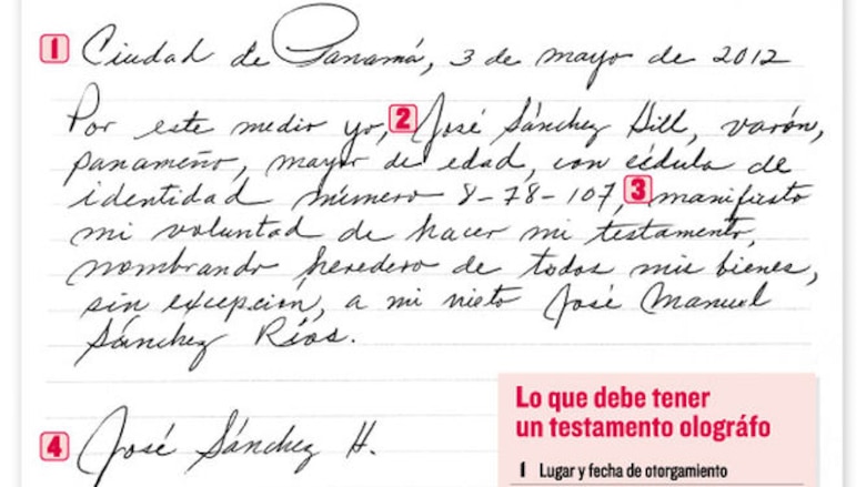 Estos son los pasos que debe dar para hacer un testamento en Panamá