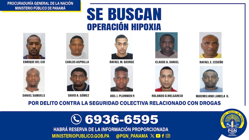 Diez rostros, una red criminal: la Fiscalía los busca