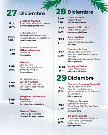 ¿Qué hacer en Navidad? Conozca las actividades culturales en todo el país
