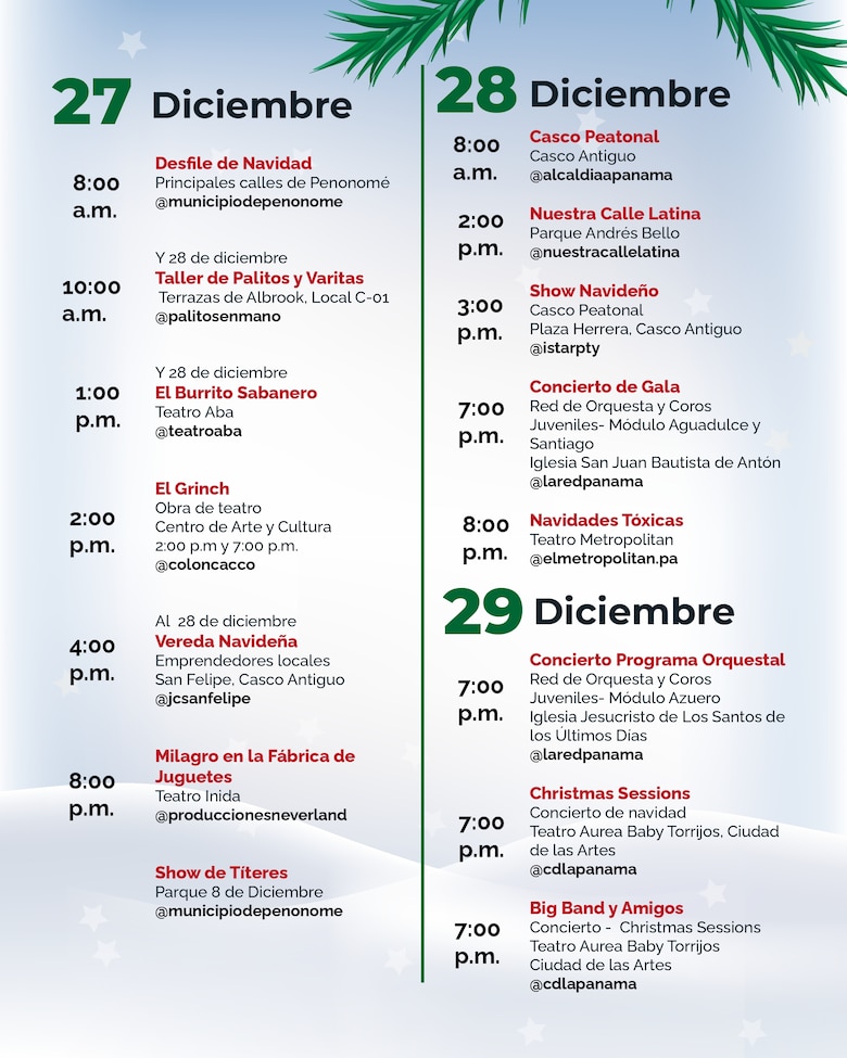 ¿Qué hacer en Navidad? Conozca las actividades culturales en todo el país