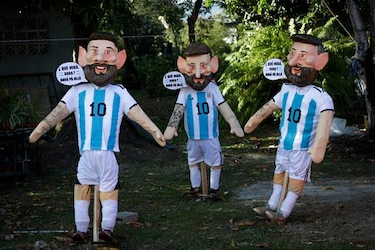 Messi y su ‘Qué mirás bobo’, el muñeco de año viejo preferido en Panamá