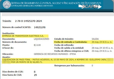 A más de $1.6 millones se eleva cifra de liquidaciones de Etesa