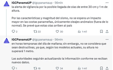 Oleajes anómalos podrían afectar costas panameñas: Instituto de Geociencias