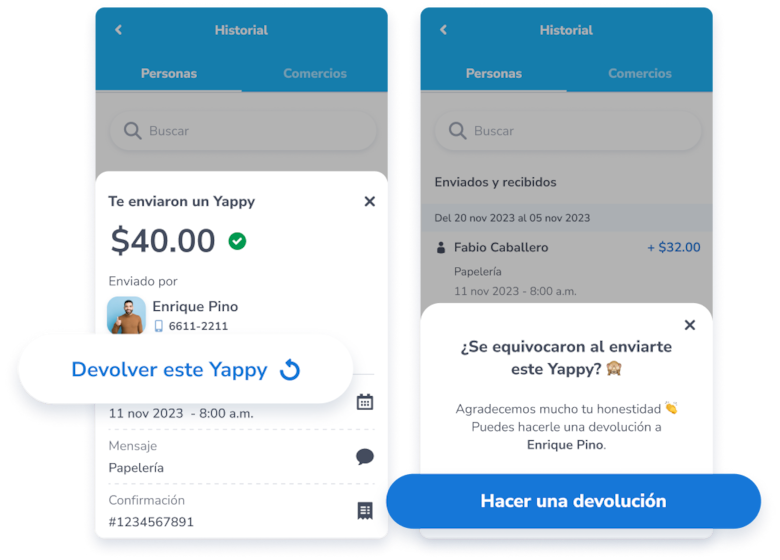 Yappy activa función para devolver dinero de forma inmediata