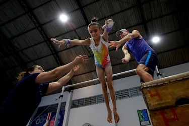 El primer gimnasio de Rebeca Andrade vive la explosión de interés de las niñas brasileñas