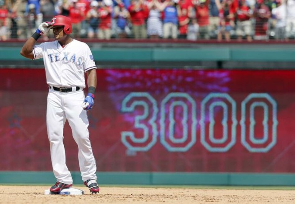 Adrián Beltré, primer jugador dominicano con 3 mil 'hits'