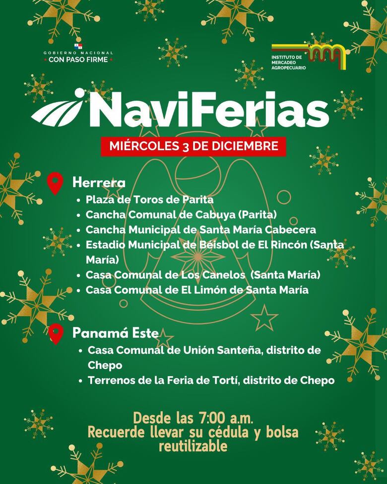 Bolsas navideñas del IMA: estos son los puntos de venta del 2 al 6 de diciembre