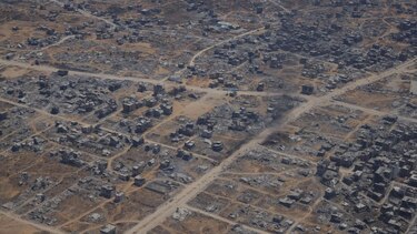 Las imágenes aéreas que muestran la magnitud de la destrucción en Gaza y que el gobierno de Israel no quiere que los periodistas filmen