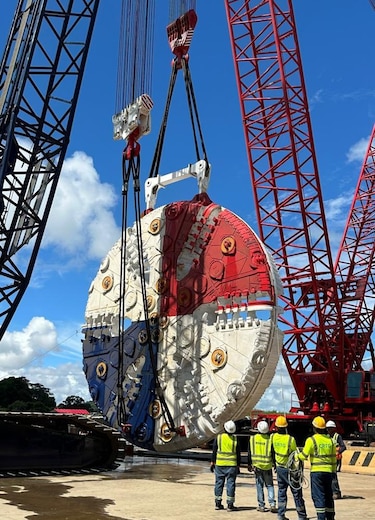 Cabeza de corte de la tuneladora ya está lista para iniciar excavación del túnel en la línea 3