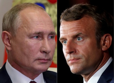 Macron habla con el presidente de Ucrania después de la llamada con Putin