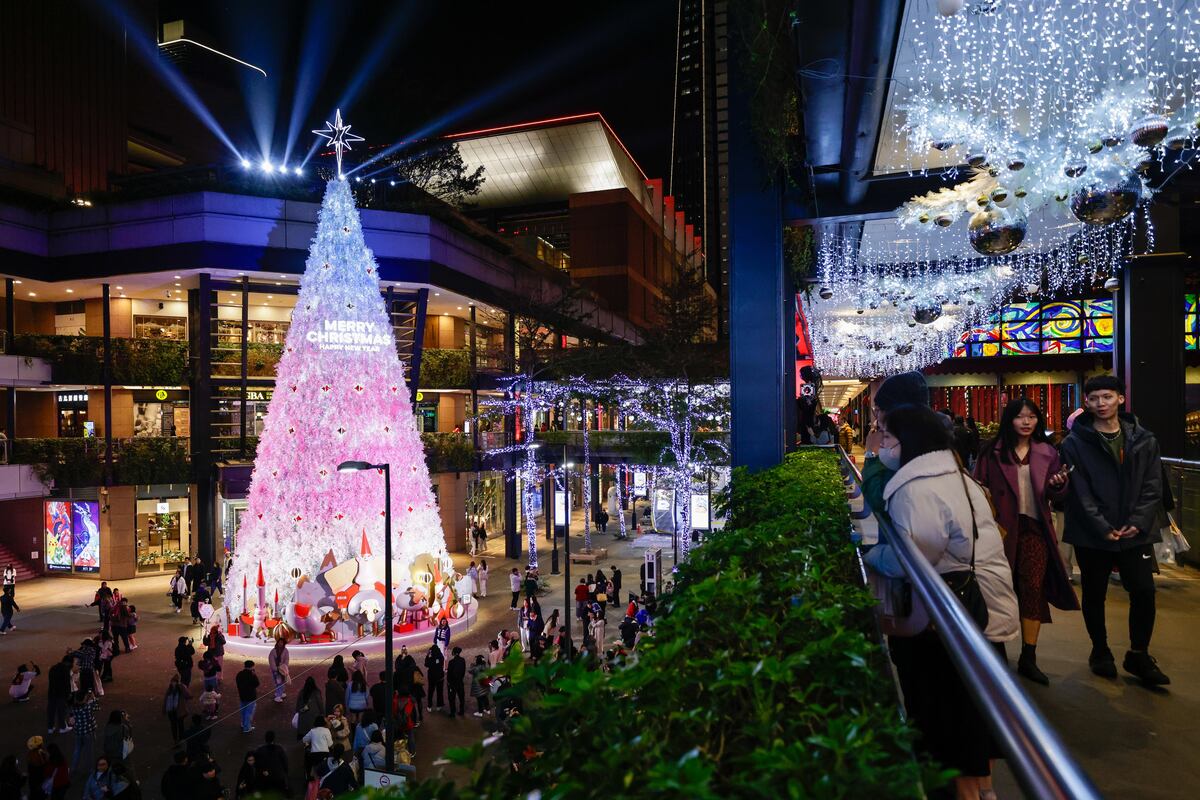 Las luces navideñas en Taipei, Taiwán. EFE