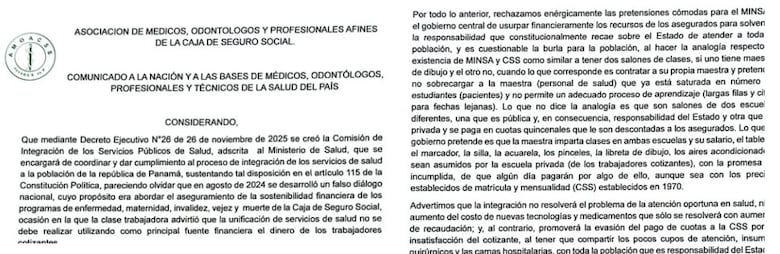 El debate por la integración Minsa-CSS: médicos alertan afectación a los asegurados