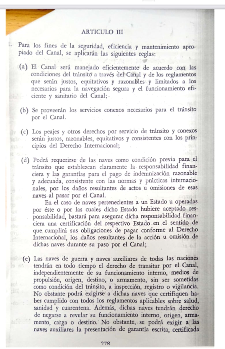 Donald Trump, el Canal de Panamá y lo pactado en el Tratado de Neutralidad