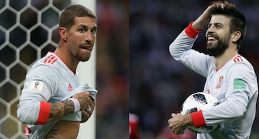 Sergio Ramos y Piqué captan titulares en el Mundial