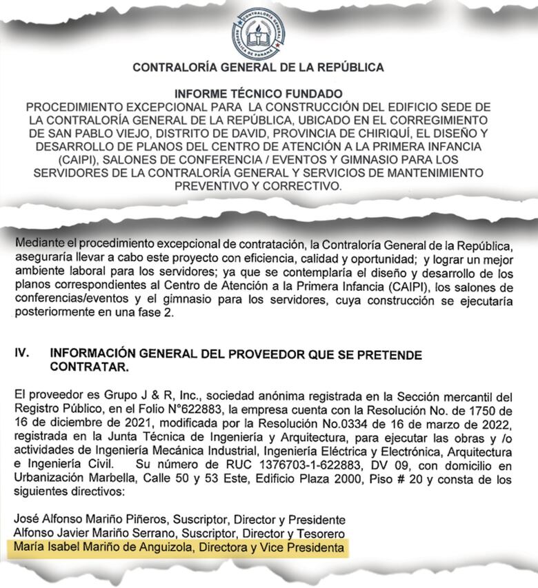 La nueva sede de la Contraloría en Chiriquí: una obra en familia